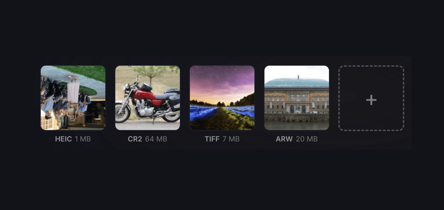 Drop images into the queue
